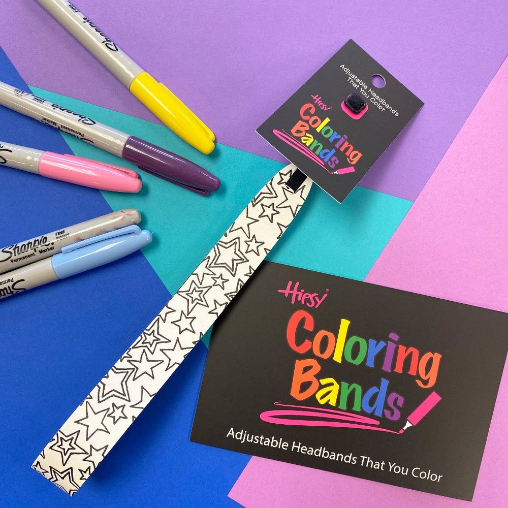 Hipsy Kids Stars Coloring Bands Headband Craft Project for Boys Girls & Adults